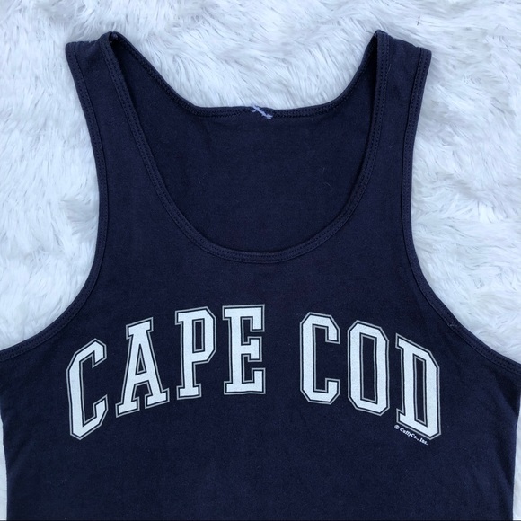 CUFFY’S • Classic Cape Cod Arch Navy Unisex Tank Top Size Small - Picture 3 of 11